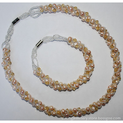 Fashion Pearl / Crystal Jewelry Set (SET174)
